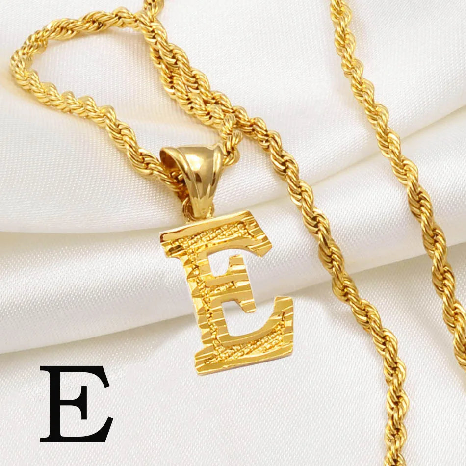 Golden Signature Initial Necklace