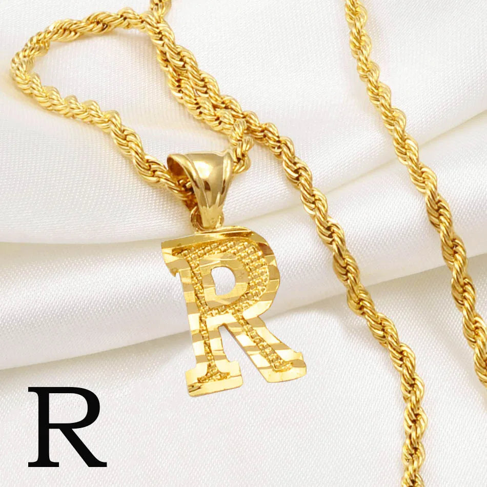 Golden Signature Initial Necklace