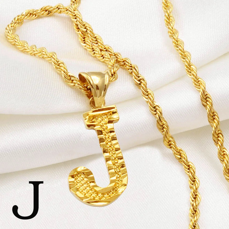 Golden Signature Initial Necklace