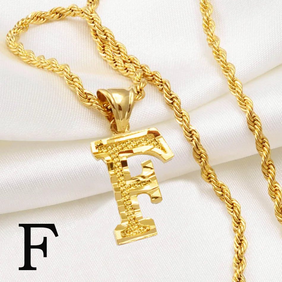 Golden Signature Initial Necklace