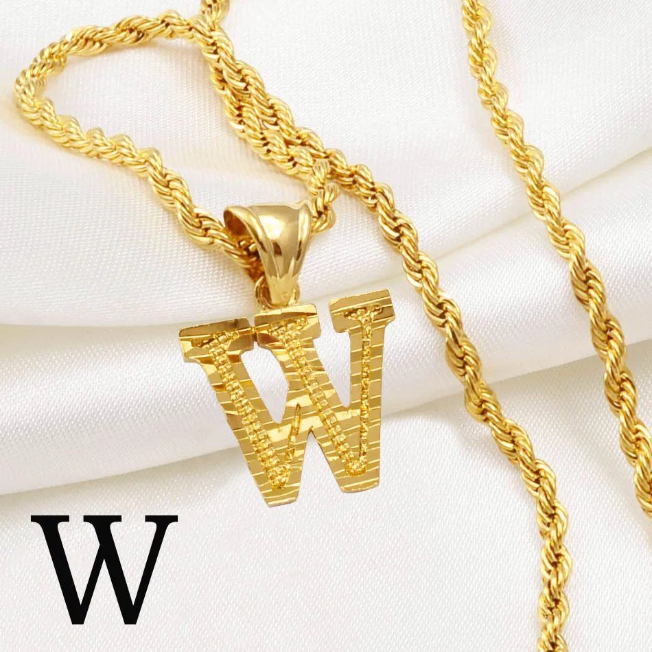 Golden Signature Initial Necklace