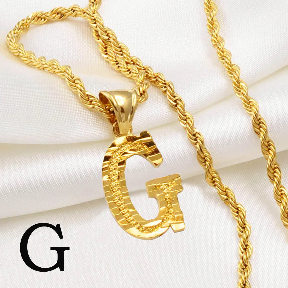 Golden Signature Initial Necklace