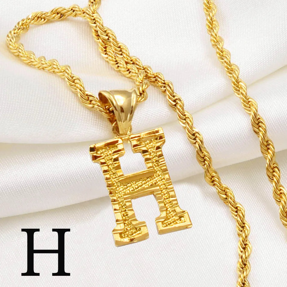 Golden Signature Initial Necklace