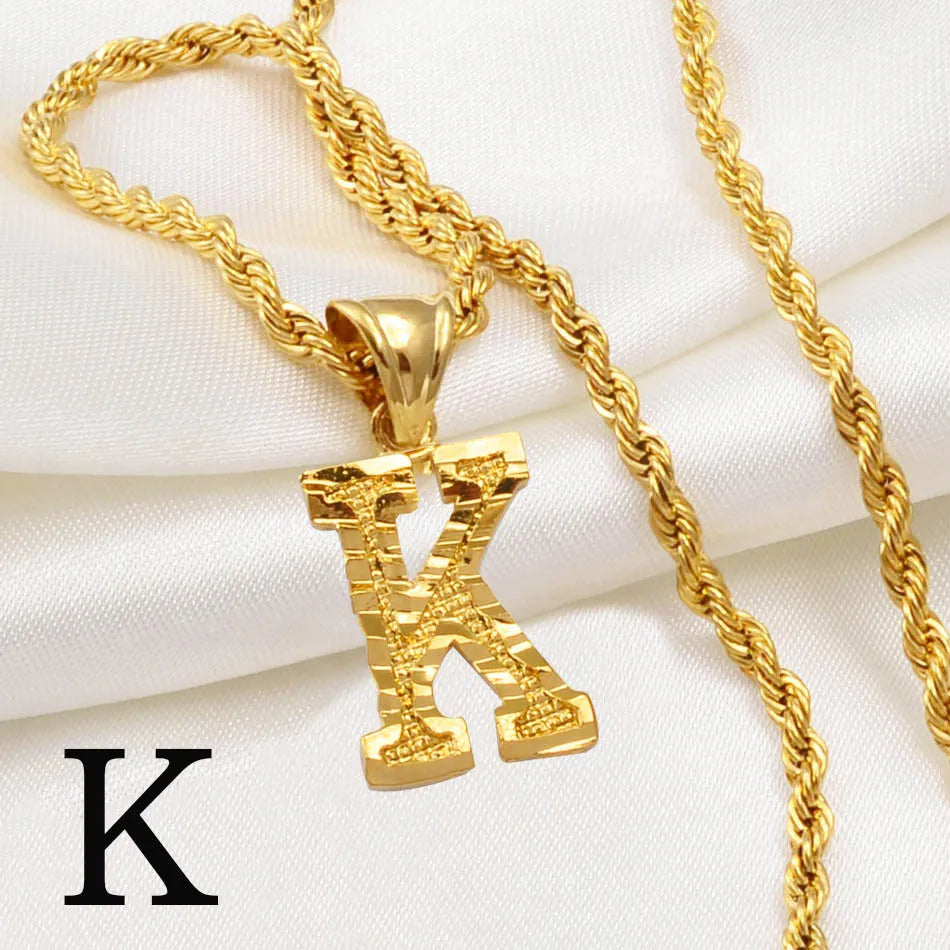 Golden Signature Initial Necklace