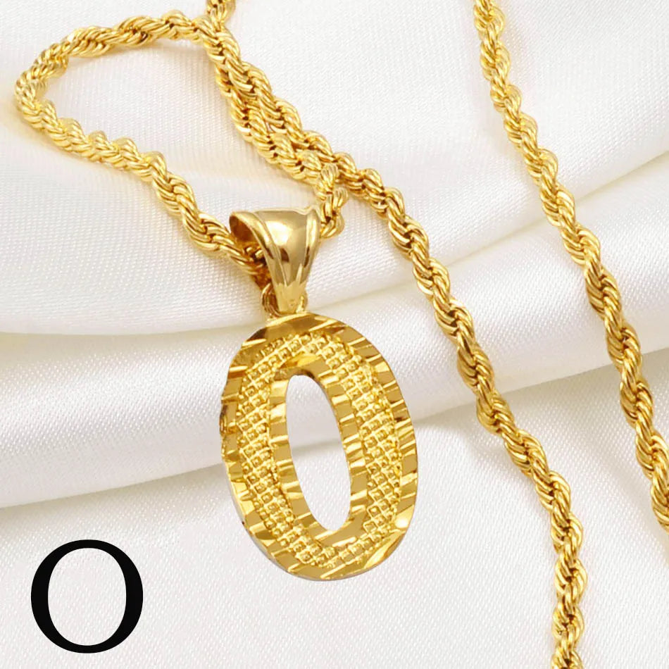 Golden Signature Initial Necklace