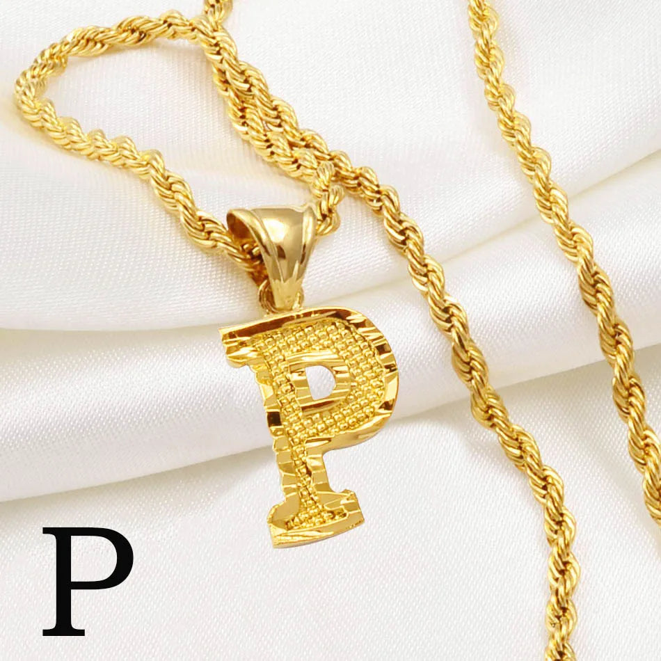 Golden Signature Initial Necklace