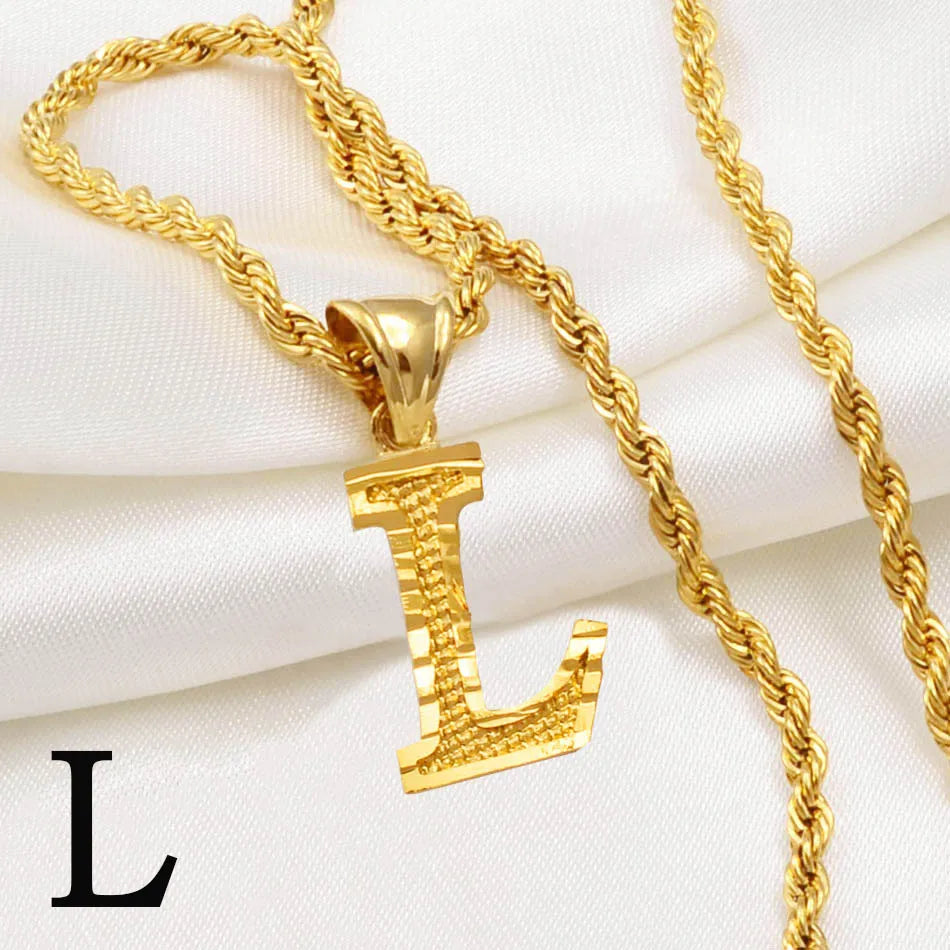Golden Signature Initial Necklace