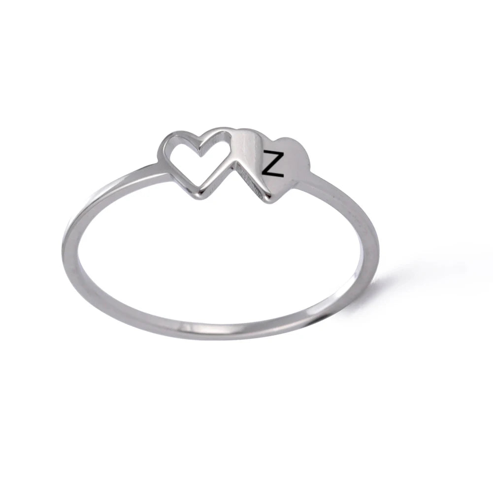 HeartScript Initial Ring