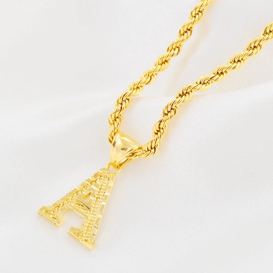 Golden Signature Initial Necklace