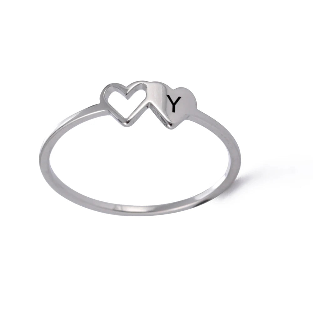 HeartScript Initial Ring