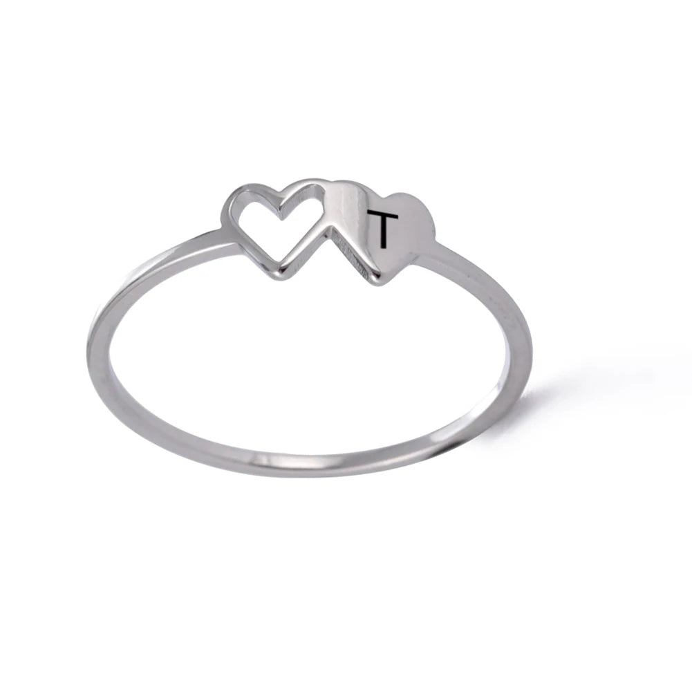 HeartScript Initial Ring