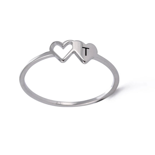HeartScript Initial Ring